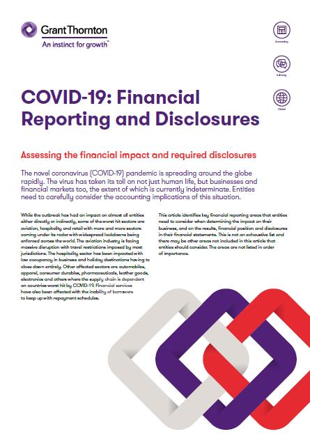 COVID-19 Financial Reporting and Disclosures